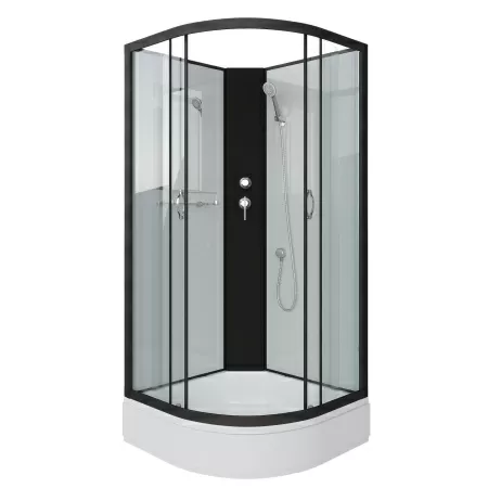 Душевая кабина Niagara Classic NG-6702-14BK (100х100х200) средний поддон(26см),черный,стекло прозрачное