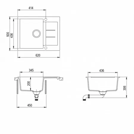 Кухонная мойка Aquasanita Tesa SQT 102 AW (argent 220)