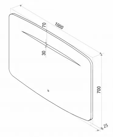 Зеркало Континент Rapid LED 100х70 c подсветкой