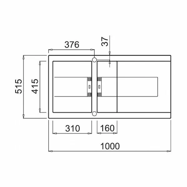 Кухонная мойка Elleci Smart 475 G40 Nero LGI47540SMT