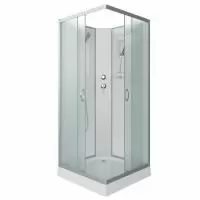Душевая кабина Niagara Classic NG-1101-14BK (90х90х200) низкий поддон(13см),стекло матовое,3 места с полкой