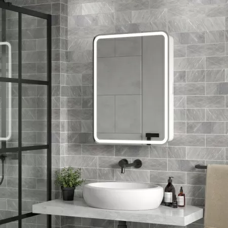 Зеркало-шкаф Reflexion Circle LED 550х800 RF2107SR