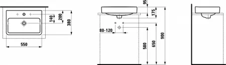 Умывальник Laufen Pro S 8129520001081 55x38x17.5