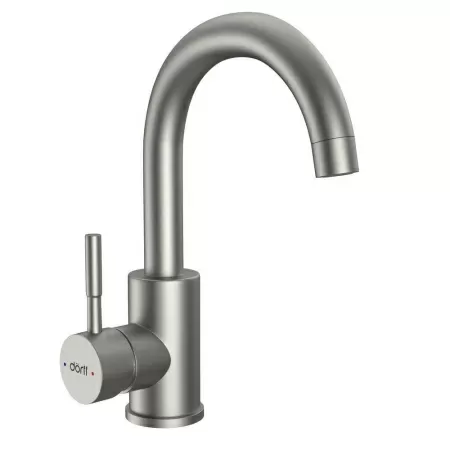 Смеситель для умывальника Dorff D3002101SS Logic поворотный, нержавеющая сталь