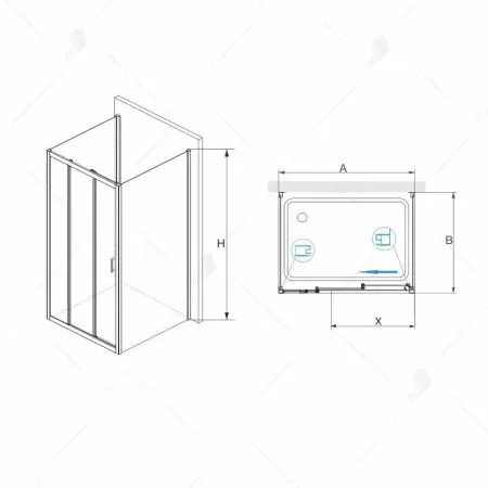 Душевой уголок RGW PA-73 (PA-13 + Z-050-2) 06087399-011 90х90х195 см, хром