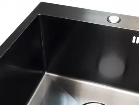 Кухонная мойка Stellar Evier E6545B черная, с дозатором