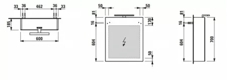 Зеркало-шкаф Laufen Base 4027521102601 60x70