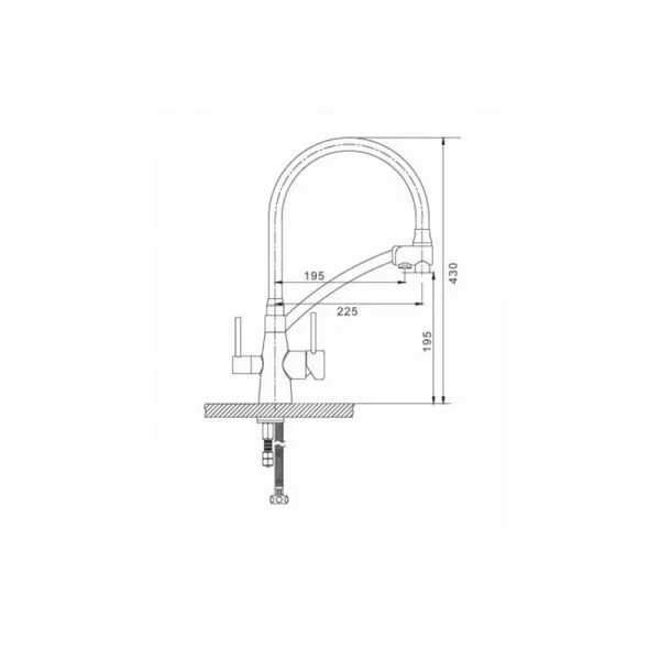 Смеситель для мойки с гибким изливом Gappo G4398-9