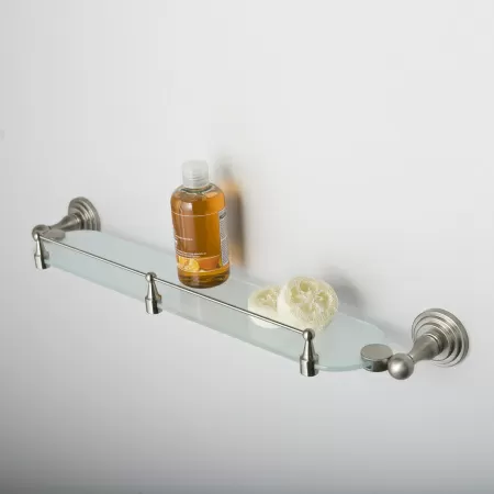 Полка стеклянная с бортиком WasserKRAFT Ammer K-7044