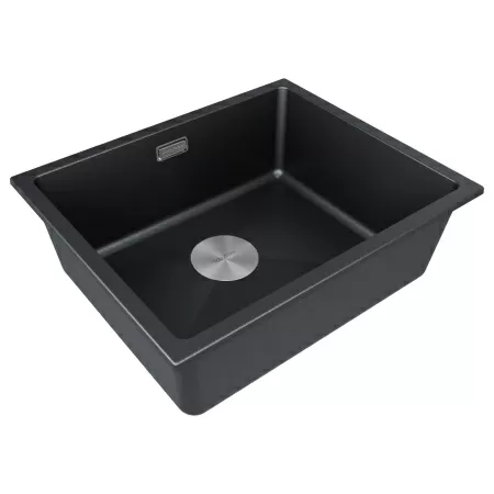 Мойка Paulmark LUMI 55 UNI LU55-BLM 555х460х210 мм, IT-GRANIT, черный металлик