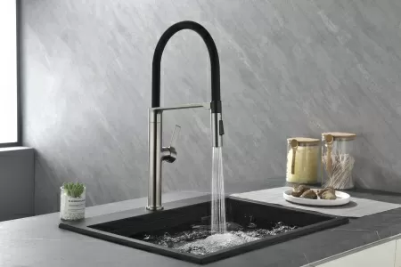 Смеситель для кухни Paulmark Barrel Ba214029-BS, брашированная нержавеющая сталь