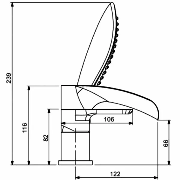 Смеситель на борт ванны Gappo G1148-8