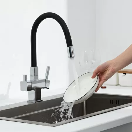 Смеситель для кухни с гибким изливом и подключением фильтра GAPPO G4395-30, хром