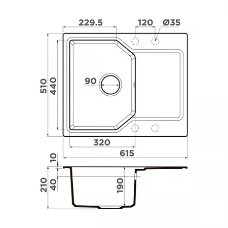 Кухонная мойка Omoikiri Yonaka 61-PA Artgranit пастила 4993634