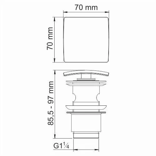 Донный клапан WasserKRAFT A105