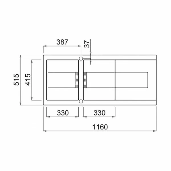 Кухонная мойка Elleci Smart 500 G40 Nero LGI50040SMT