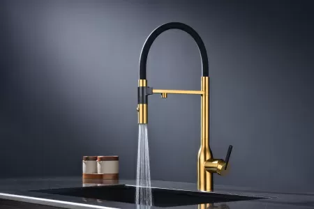 Смеситель для кухни Paulmark MAGNETO ONE Ma213188-BG, брашированное золото