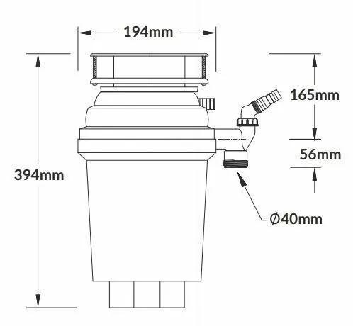 Измельчитель отходов McAlpine Perfect Grind с режимом непрерывной подачи 0,75 л.с. WDU-3ASEU-POL