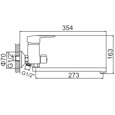 Смеситель для ванны Ledeme H04A L2204A