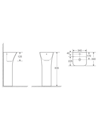 Раковина напольная WeltWasser WW LEERBACH 3434 GL-WT