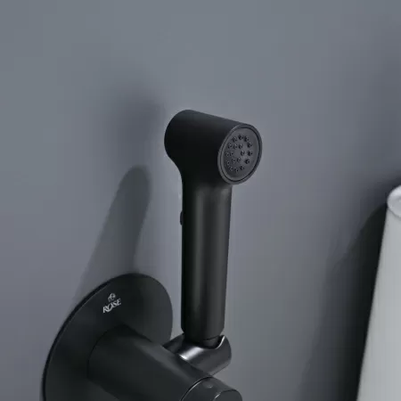 Гигиенический душ со смесителем Rose R235H, черный