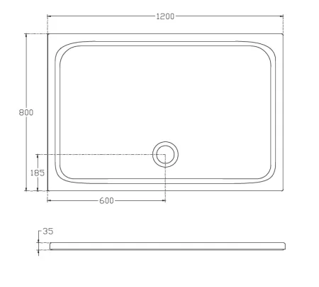 Душевой поддон 1200х800 ISVEA прямоугольный цвет белый матовый 10DT9703B-42L