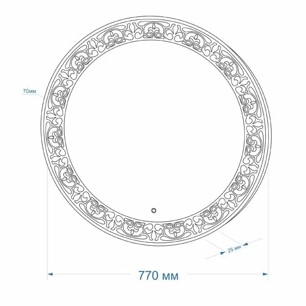 Зеркало Континент Royal 77х77 LED