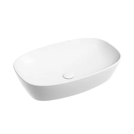 Умывальник чаша накладная овальная Ceramicanova Element 600*380*138мм, Белый матовый, CN6049MW