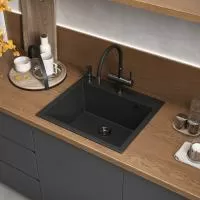 Кухонная мойка Reflexion Cubi RX1555CL, уголь