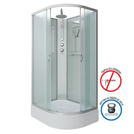 Душевая кабина Niagara Classic NG-2509-14P (100х100х215) высокий поддон(40см),стекло тонированное
