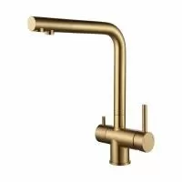 Смеситель для кухни Paulmark SKALEN Sk213020-BG, брашированное золото