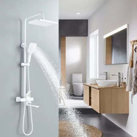 Душевая система Shevanik S6136C, белый