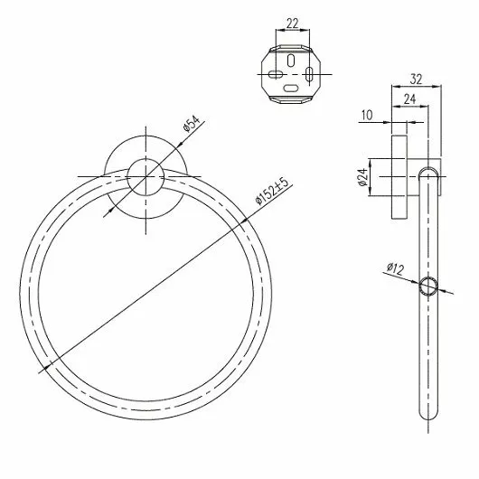 Держатель для полотенец Villeroy&Boch Elements TVA15100500061 кольцо