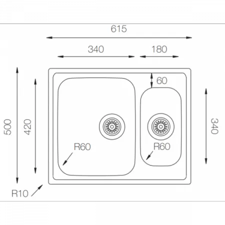 Кухонная мойка ZorG ZLL 6150-2 микродекор