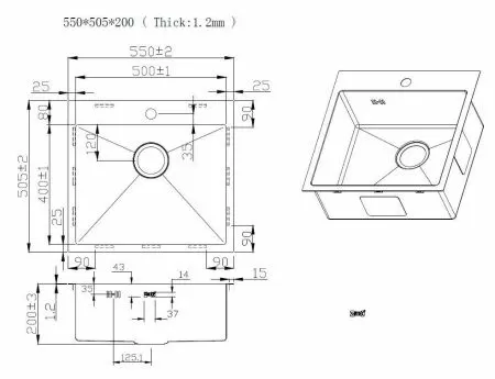 Мойка ZORG ZRN 5055 Nano PVD Gold