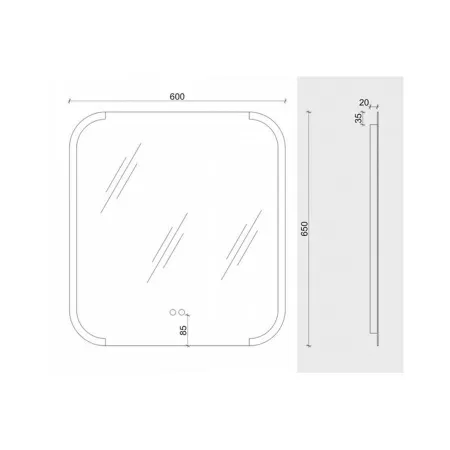 Зеркало Maretti Florenza FL146065P14EL 60x65 см