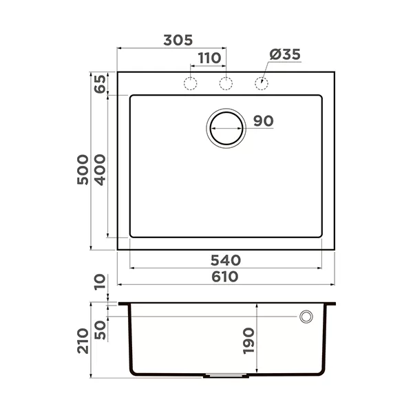 Кухонная мойка Omoikiri Bosen 61-WH Tetogranit белый 4991212