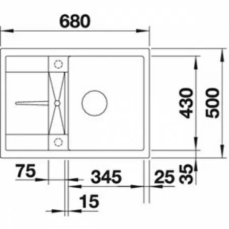 Кухонная мойка Blanco Metra 45 S Compact (алюметаллик) 519574