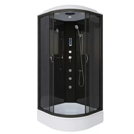 Душевая кабина Niagara Classic NG-6501-14F (90х90х215) средний поддон(26см),черный,стекло тонированное