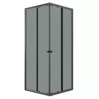 Душевое ограждение Niagara Eco NG-1009-14QT (90х90х190) квадрат,раздвижное,черный,стекло тонированное,1 место
