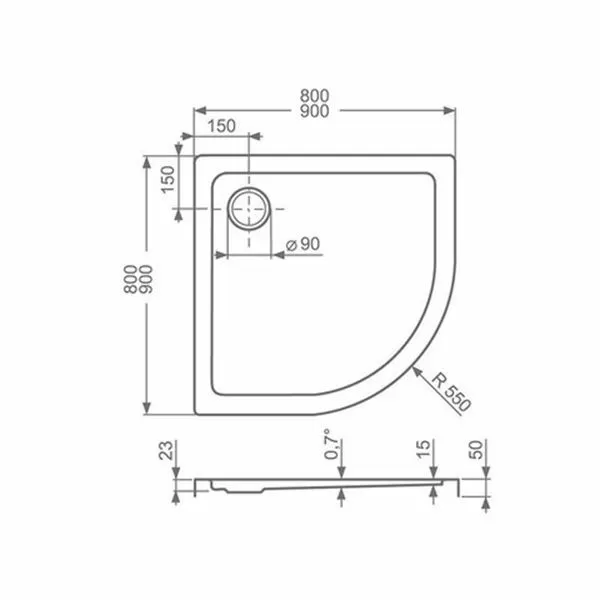 Поддон Roltechnik FLAT ROUND 80 R55 8000115