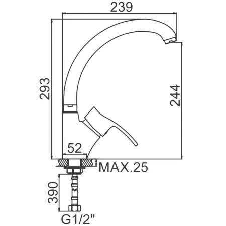 Смеситель для мойки Ledeme H64 L5964