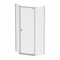 W87G-405-9090-MT Sunny Душевое ограждение AM.PM 5-угольное, распашн дверь 90x90 серебро,стекло прозрачное