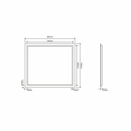 Зеркало Roxen Pure 510175-80AF 80x70 с LED подсветкой и подогревом