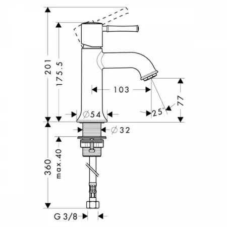 Смеситель для умывальника Hansgrohe Talis Classic 14118000