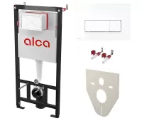 Сет 4в1 система инсталляции AlcaPlast AM101/1120+M570+M91 (кнопка белая)