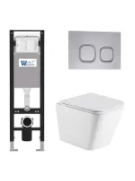 Комплект инсталляции с унитазом Weltwasser AMBERG 350 + GELBACH 043 MT-WT + AMBERG RD-CR