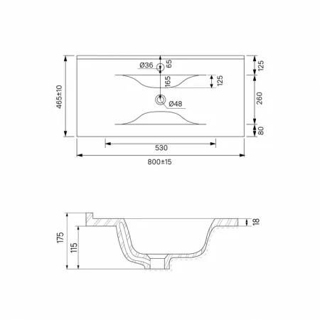 Тумба под умывальник IDDIS Mirro MIR80W2i95