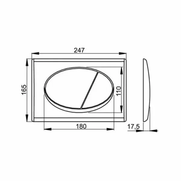 Кнопка смыва AlcaPlast ALCA M70 белая