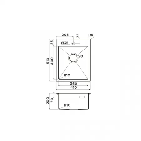 Кухонная мойка Omoikiri Akisame 41-LG нержавеющая сталь светлое золото 4973080